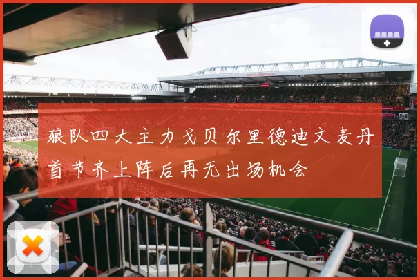 狼队四大主力戈贝尔里德迪文麦丹首节齐上阵后再无出场机会